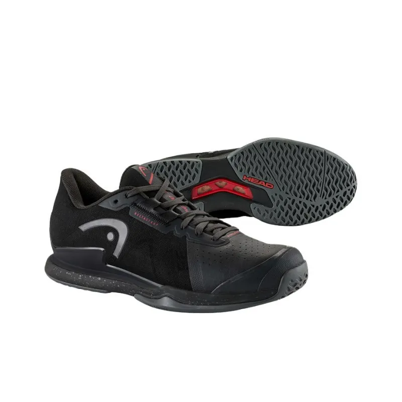 HEAD Sprint Pro 3.5 Slip Resistant Tennis Shoes Men's Black Red-2