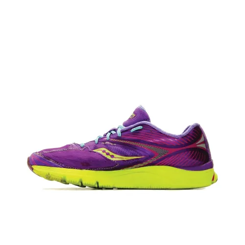 Saucony Kinvara 4 Cushioning Anti-Slip And Wear-Resistant Low-Top Running Shoes Men's Purple Yellow