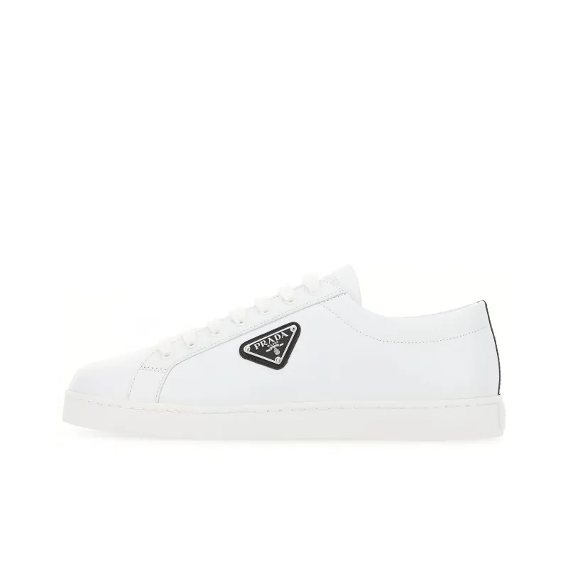 PRADA Stylish Skateboarding Shoes Men's White Black-0