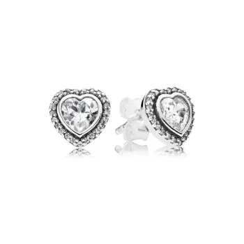 Pandora 925 Sterling Silver Stud Earrings Women's Silver