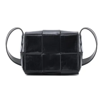 Bottega Veneta Candy Cassette Crossbody Bag Mini Intreccio Black