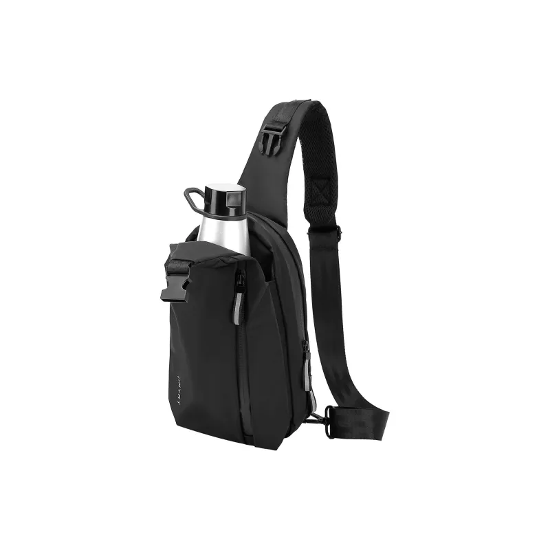 TINYAT Polyester Sling Bag Small Size Unisex Black/Gray-2