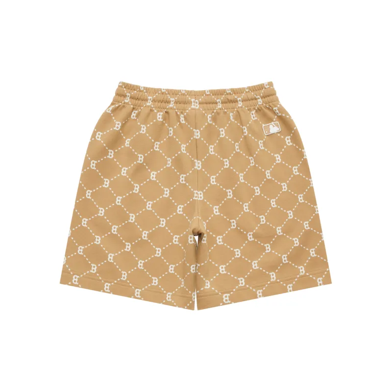 MLB Old Flower Casual Shorts Unisex Light Camel-1