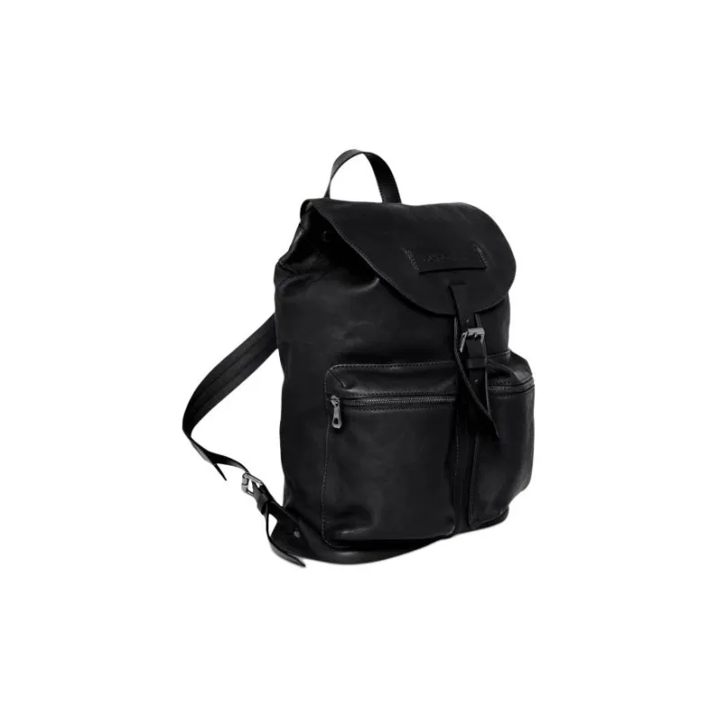 LONGCHAMP Leather Backpack Large Size Unisex Black-1