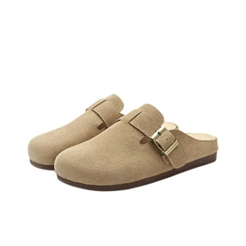 JOSINY Massage Antibacterial Quick Dry Wrap toe Slippers Women's Brown-4