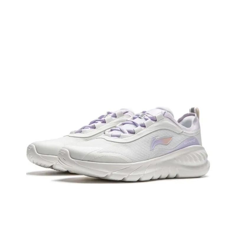 LiNing EasyFit Fle Low Top Casual Running Shoes Women's White Purple-2