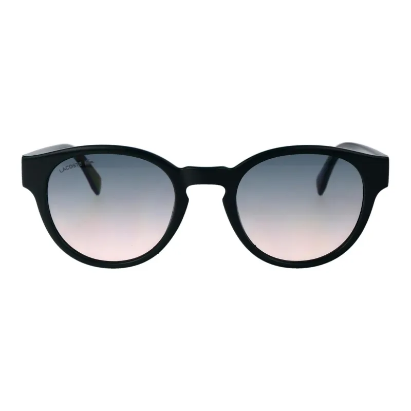 LACOSTE Acetate Cat Eye Sunglasses Men's Black-1