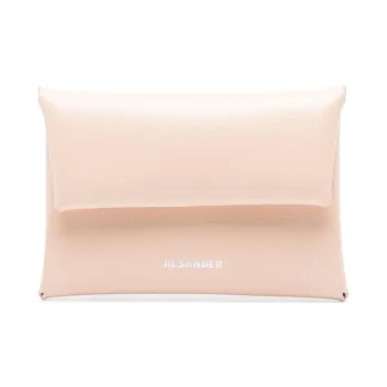 JIL SANDER Calfskin Wallet Women's Rose Pink