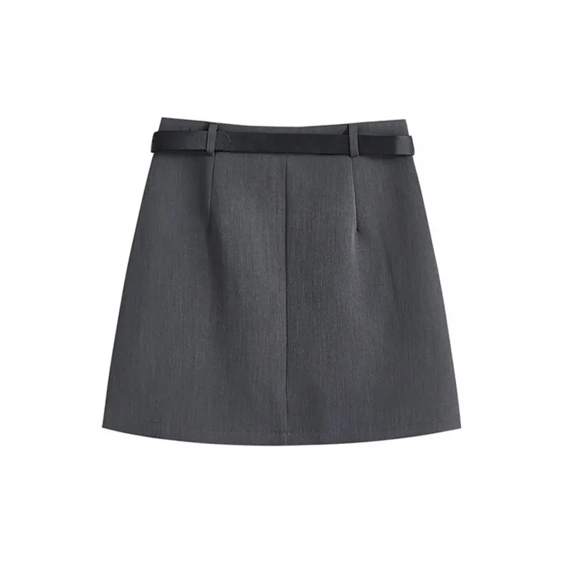 FLIM Casual Short Skirts Women's Coffee-1