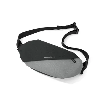 FAIRWHALE PU Sling Bag Medium Size Unisex Black