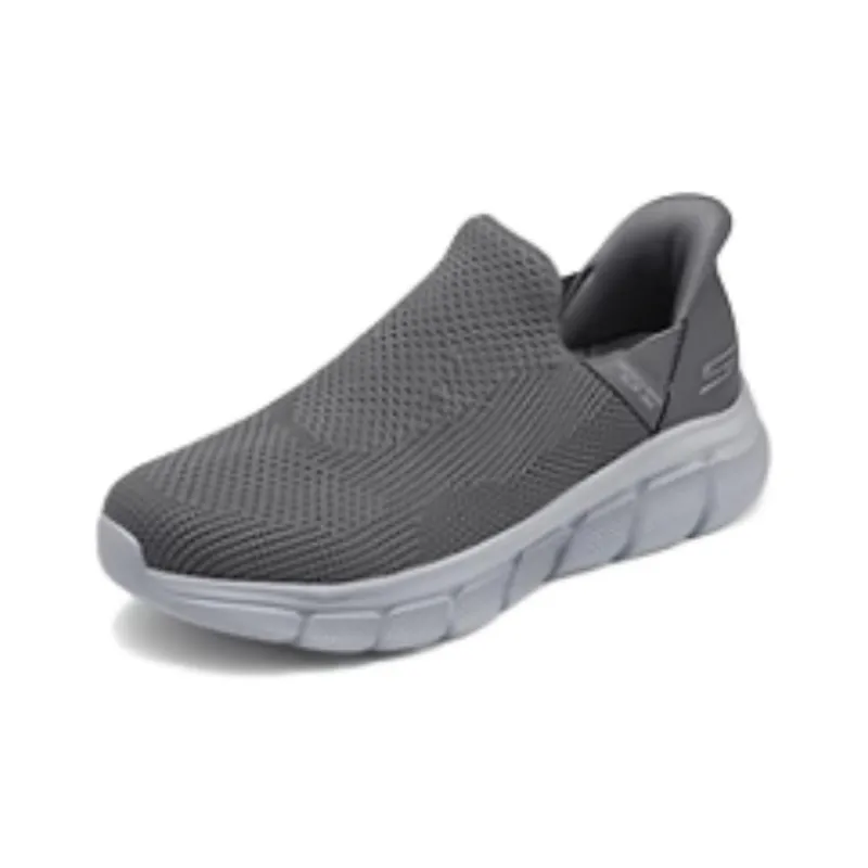 Skechers Go Walk Fle Hands Free Slip Ins Technology Cushioning, Breathable, Quick Dry Low Top Casual Shoes Men's Gray-1