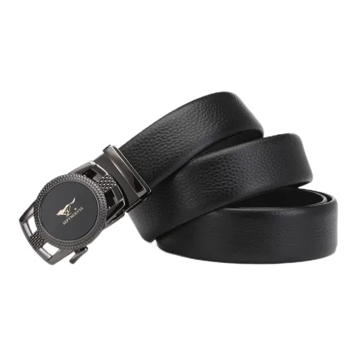 SEPTWOLVES Authentic Casual Business Leather Belt Leather Belts Men's Width  3.5cm