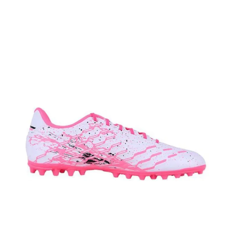 LiNing MG Rubber Short Studs Cushioning, Slip Resistant, And Abrasion Resistant Soccer Shoes Men's Pink-1