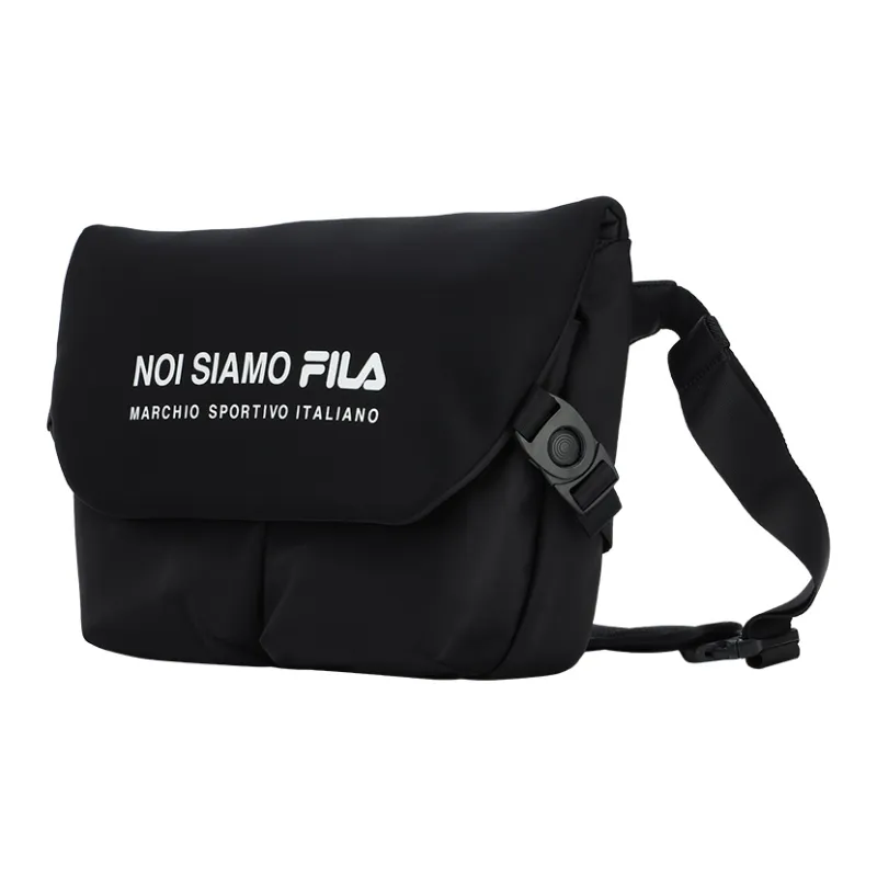 FILA FUSION Fabric Shoulder Bag, Crossbody Bag Regular Unisex Pitch Black-1