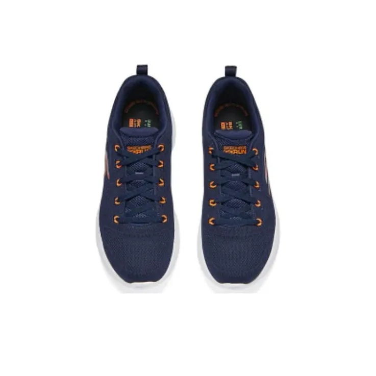 Skechers Anti Slip Wear Resistant Low Top Running Shoes Men's Blue Orange-4