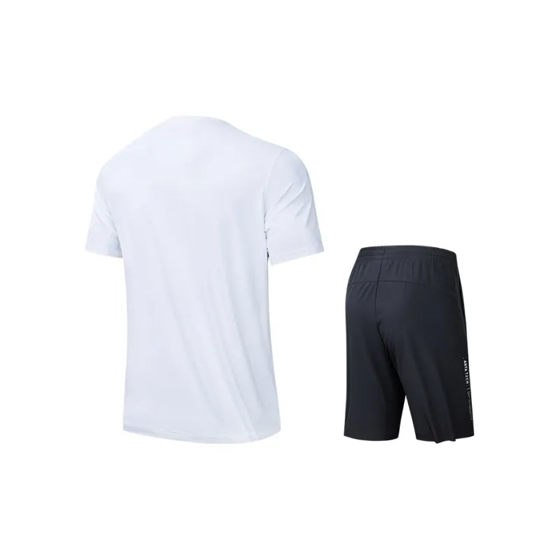 ANTA Casual Sportswear Men Pure White+Basic Black-1