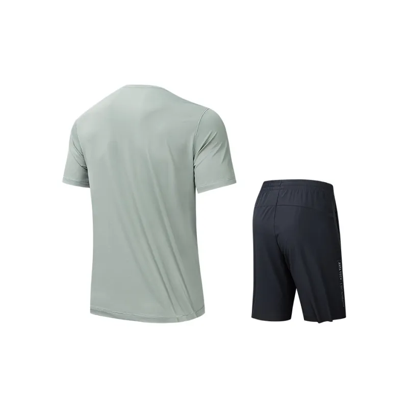ANTA Casual Sportswear Men Army Green+Basic Black-1