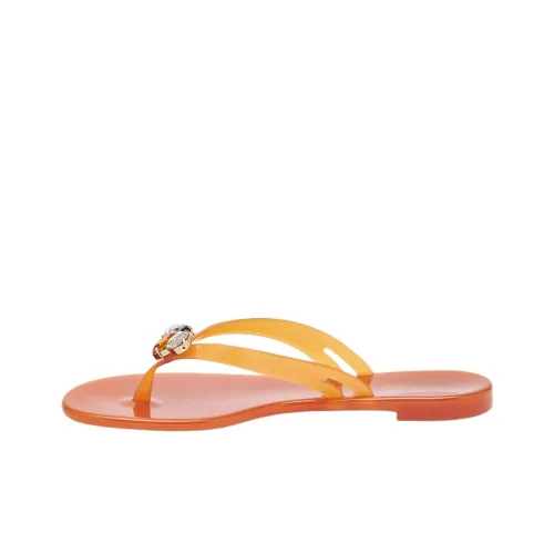 Casadei Jelly Crystal-embellished Flip Flops