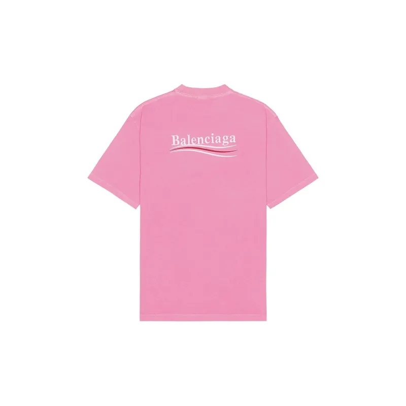 Balenciaga T Shirt Loose Fit Unisex Pink-1