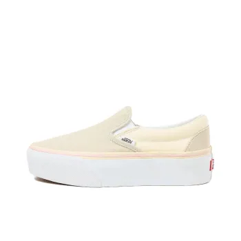 Vans Slip-on Durable Breathable Support Low-Top Skateboard Shoes Unisex Light Yellow