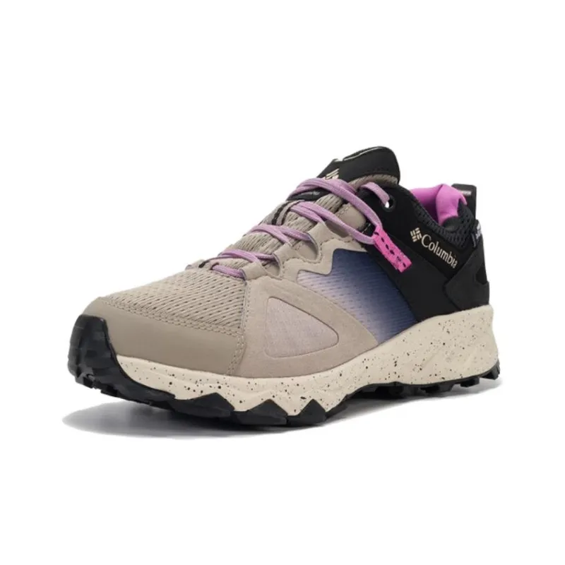 Columbia Cushioning Wear Resistant Low Top Hiking Shoes Women's Beige Purple-2