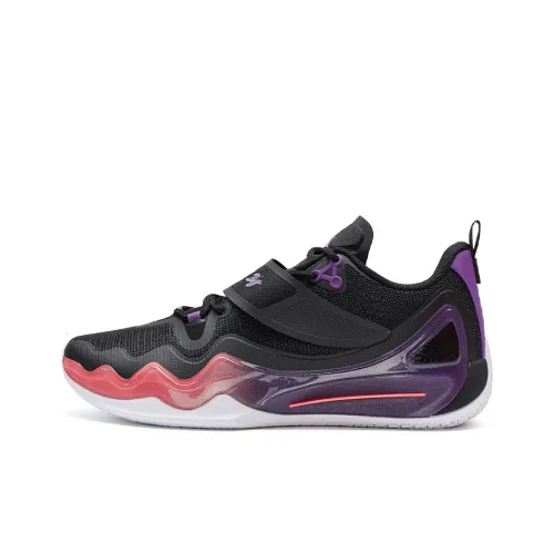 XTEP Lin Is Crazy Basketball Shoes Men Low-Top Black/Purple