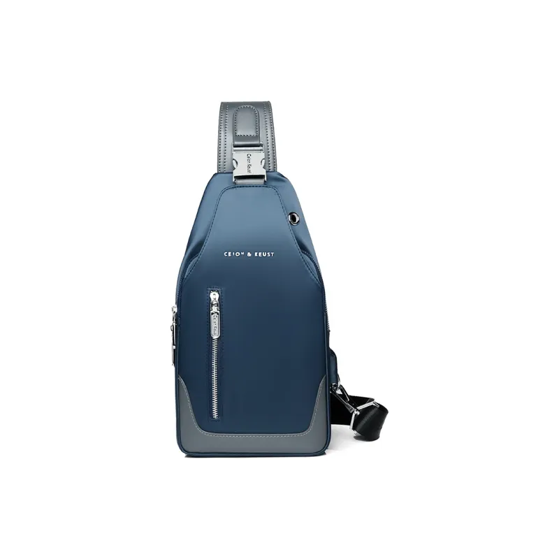 Ceion Keust Oxford One Shoulder Crossbody Bag, Sling Bag Men's Blue/Black-10