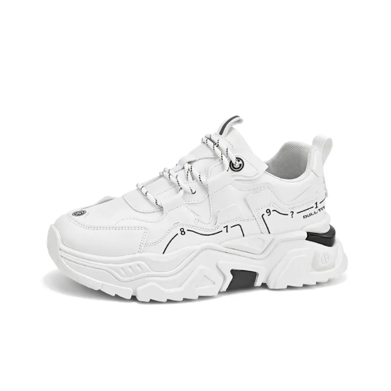 GONG NIU JU REN Anti-Slip Wear-Resistant Low-Top Chunky Sneakers Men's-5