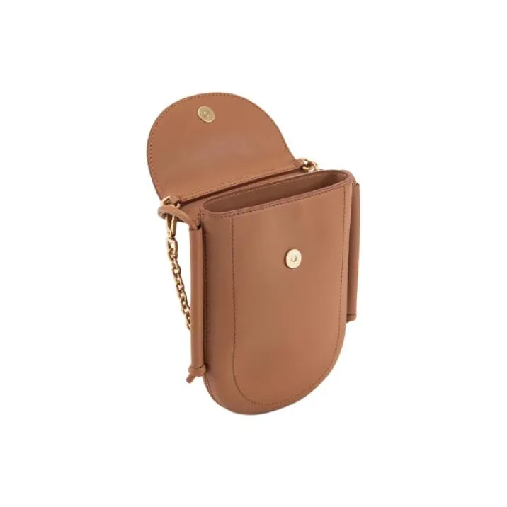 SAM EDELMAN Cow Leather Handbag Shoulder Bag Crossbody Bag Small Size Women's Brown-3