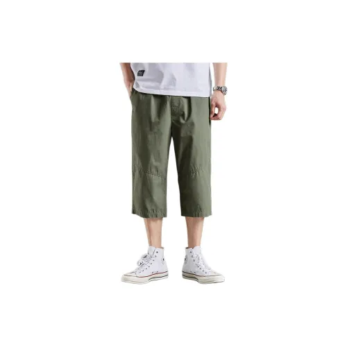 Tonlion Cargo Shorts Men Dark Green