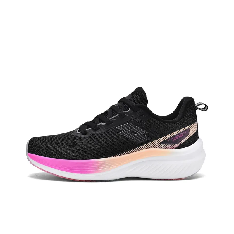 LOTTO Cushioning Anti Slip And Wear Resistant Low Top Running Shoes Women's Black-0