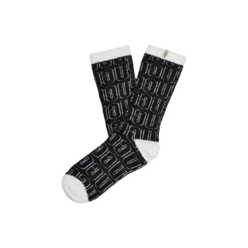 UGG Mid-Calf Socks Unisex 1 Pack Black-0