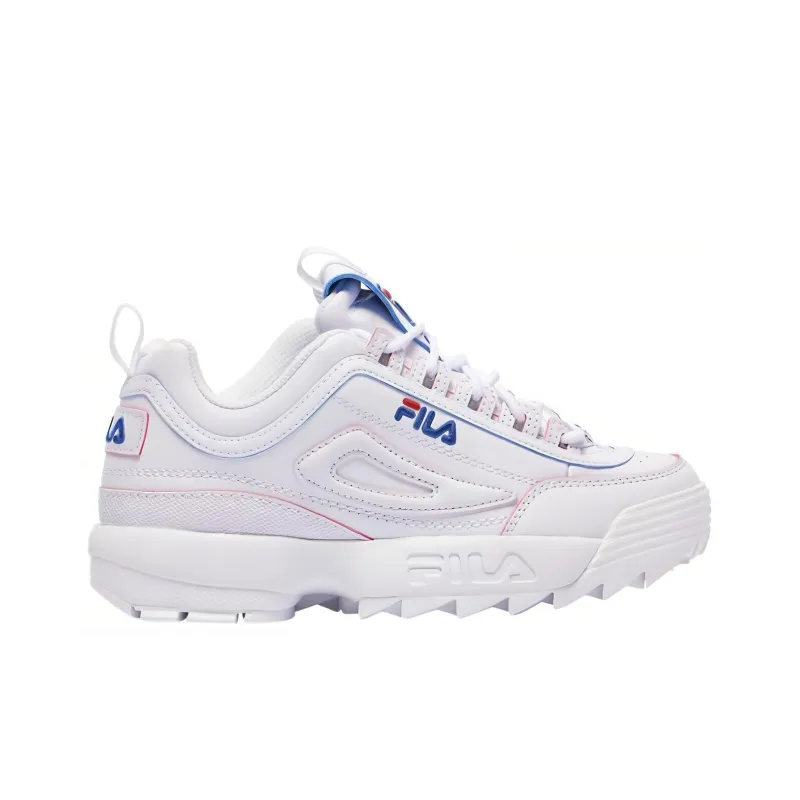FILA Abrasion Resistant Breathable Low Top Casual Shoes Unisex White-1