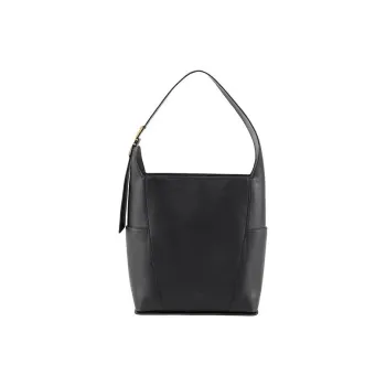 SAM EDELMAN Cow Leather Bucket Bag, Shoulder Bag Medium Size Women's Black