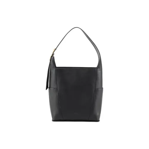 SAM EDELMAN Cow Leather Bucket Bag, Shoulder Bag Medium Size Women's Black