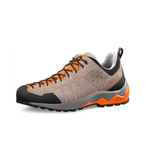 SCARPA Vitamin Cushioning Anti-Slip And Wear-Resistant Low-Top Trekking Shoes Unisex Gray Orange