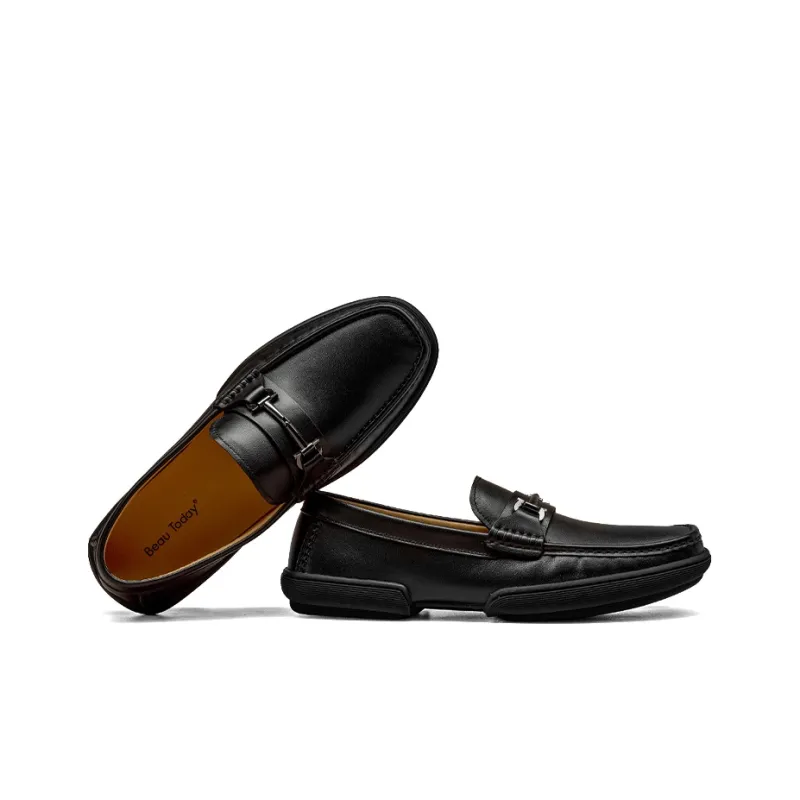 Beau Today Men's Casual Shoes Men Low Top Black/Brown-2