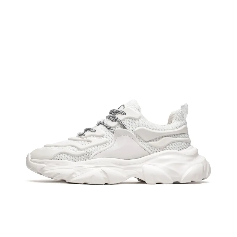 15 MINS Chunky Sneakers Men Low Top White-0