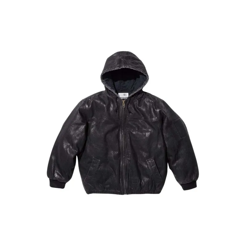Supreme MM6 Maison Margiela Foil Hooded Work Jacket Black XL - POIZON