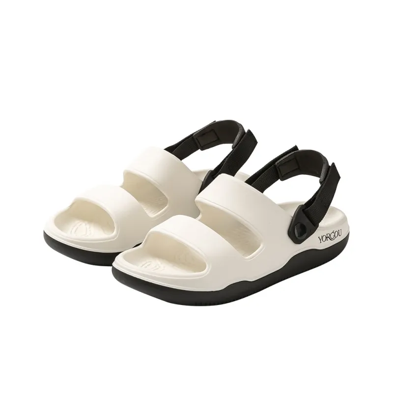 Far port Beach Sandals Unisex Milk Tea/Toffee Orange/Pearl White/Night Black/Dark Brown-5