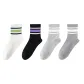 4 Pack (White Blue Green+Black White Purple+Light Heather Gray+Dark Heather Gray)