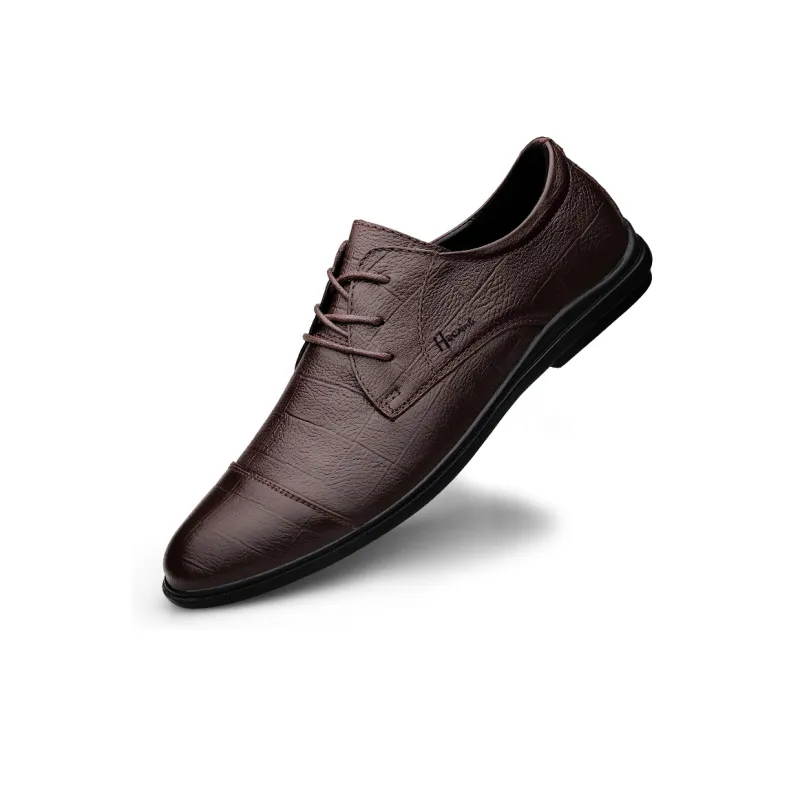 Extravagant Dress Shoes Men Low Top Brown-2