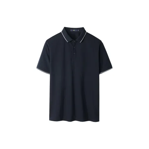 HLA Polo Shirts Men Navy Blue J9