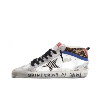 Golden Goose Skateboard Shoes Women's Low Top White Gray