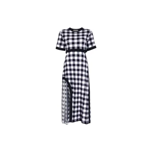 Ports 1961 Gingham-pattern Cotton Midi Dress