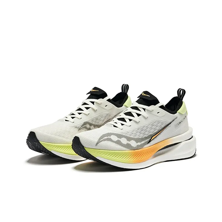 Saucony IDLING Cruise Cushioning Low Top Casual Running Shoes Men's White Black-2