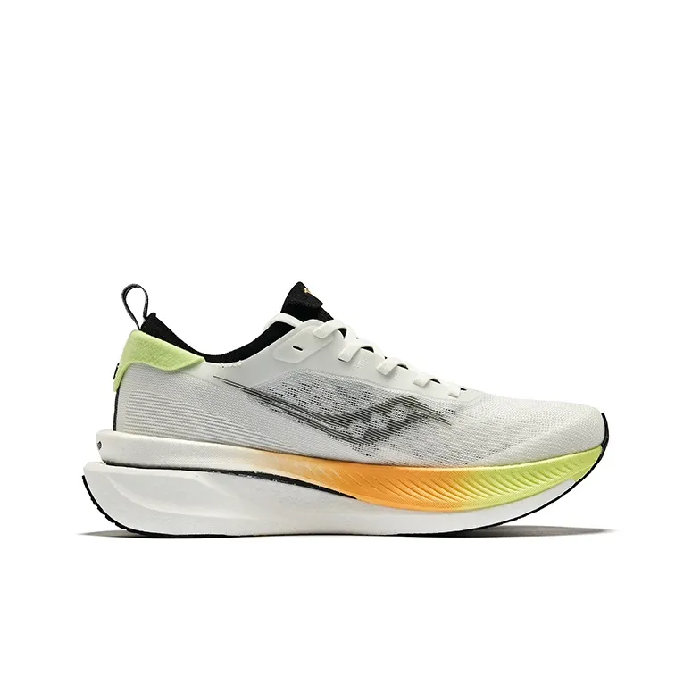 Saucony IDLING Cruise Cushioning Low Top Casual Running Shoes Men's White Black-1
