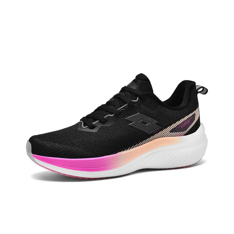 LOTTO Cushioning Anti Slip And Wear Resistant Low Top Running Shoes Women's Black-4