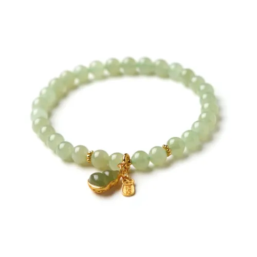 Tokai Family Bracelets Pale Greenish White Jade Women's
