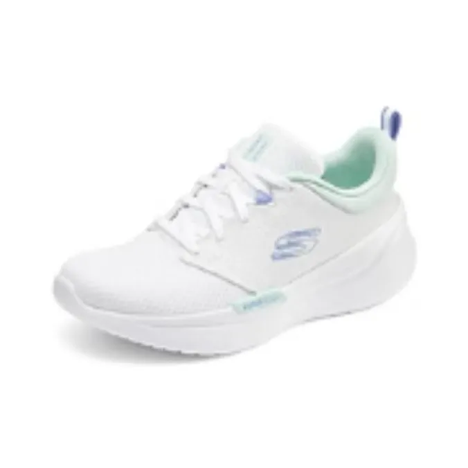 Skechers Slip Resistant And Breathable Low Top Casual Running Shoes Women's White Blue-2